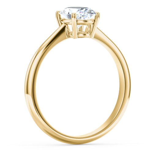 Classic Solitaire Engagement Ring – 9kt Yellow Gold