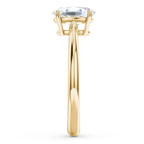 Classic Solitaire Engagement Ring – 9kt Yellow Gold