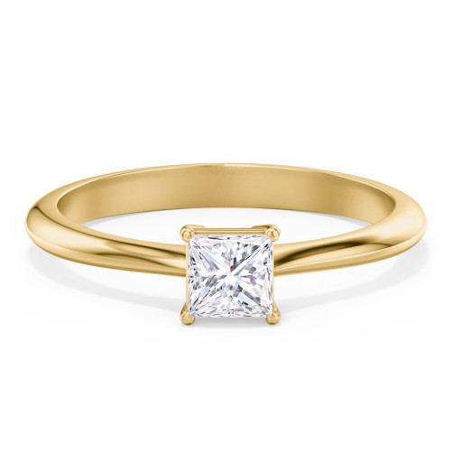 Classic Solitaire Engagement Ring – 9kt Yellow Gold
