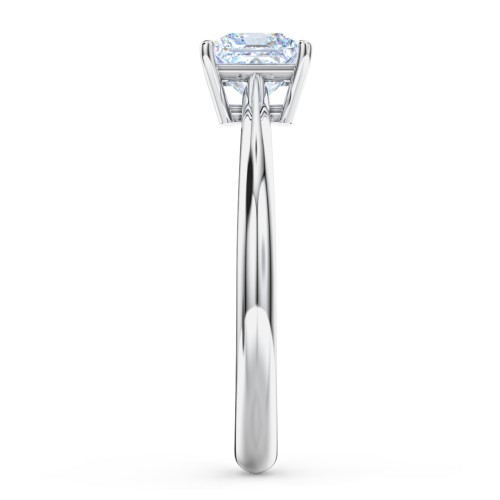 Classic Solitaire Engagement Ring – 14K White Gold