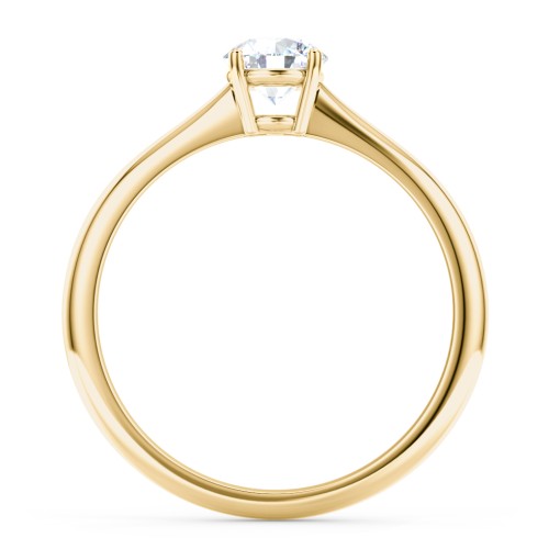 Classic Solitaire Engagement Ring – 9kt Yellow Gold