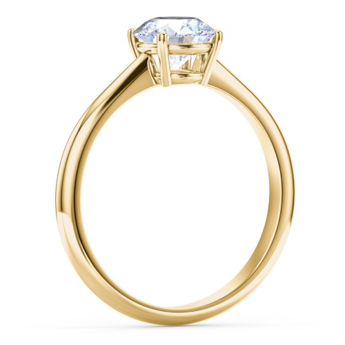 Classic Solitaire Engagement Ring – 9kt Yellow Gold