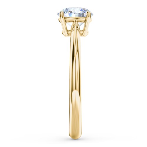 Classic Solitaire Engagement Ring – 9kt Yellow Gold