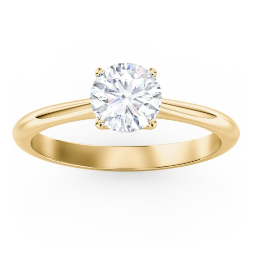 Classic Solitaire Engagement Ring – 9kt Yellow Gold