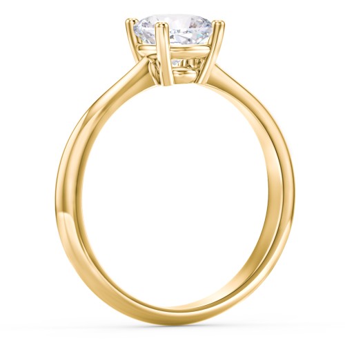 Classic Solitaire Engagement Ring – 9kt Yellow Gold