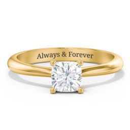 Classic Solitaire Engagement Ring in 9K Solid Yellow Gold with 04LABDIAM-CU-1.00-VS2-G-G