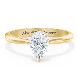 Classic Solitaire Engagement Ring in 9K Solid Yellow Gold with 04LABDIAM-PE-1.00-VS2-G-G