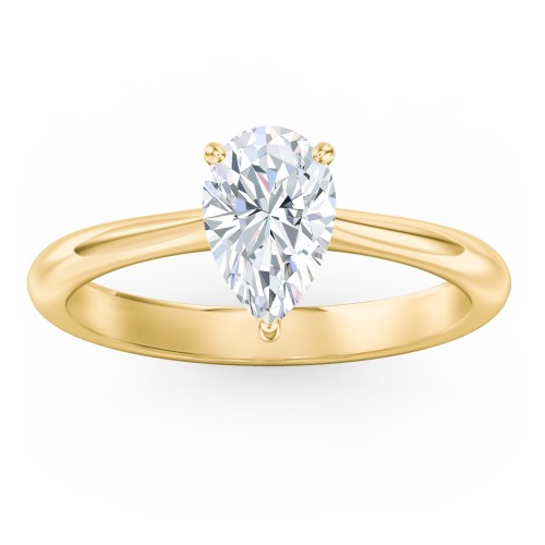 Classic Solitaire Engagement Ring – 9kt Yellow Gold