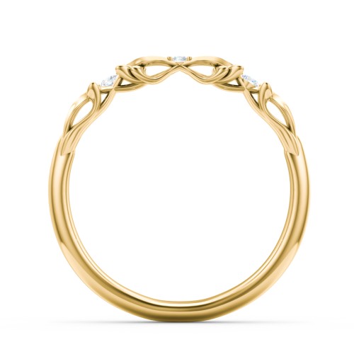 Vintage Filigree and Diamond Accent Band Ring