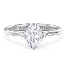 Solitaire Engagement Ring with Vintage Filigree Setting