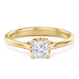 Solitaire Engagement Ring with Vintage Filigree Setting