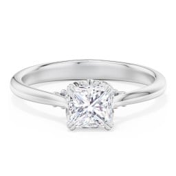 Solitaire Engagement Ring with Vintage Filigree Setting