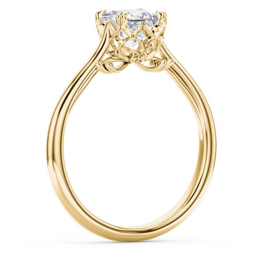 Solitaire Engagement Ring with Vintage Filigree Setting