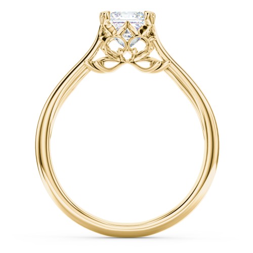 Solitaire Engagement Ring with Vintage Filigree Setting