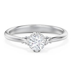 Solitaire Engagement Ring with Vintage Filigree Setting