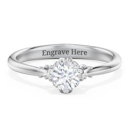 Solitaire Engagement Ring with Vintage Filigree Setting