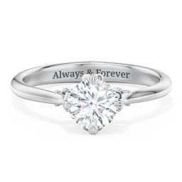 Solitaire Engagement Ring with Vintage Filigree Setting