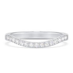 Micro Prong Half Eternity Curved Band
