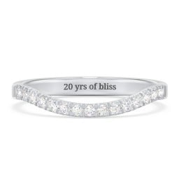 Micro Prong Half Eternity Curved Band