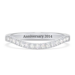 Micro Prong Half Eternity Curved Band