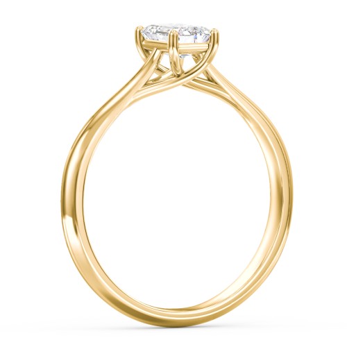 Classic Solitaire Engagement Ring – 9kt Yellow Gold