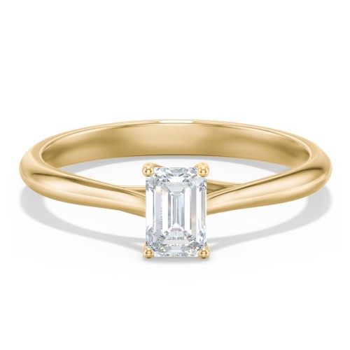 Classic Solitaire Engagement Ring – 9kt Yellow Gold
