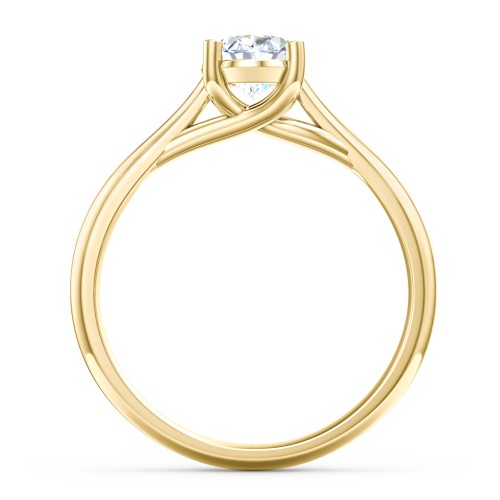 Classic Solitaire Engagement Ring – 9kt Yellow Gold