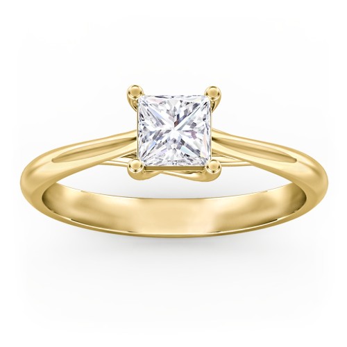 Classic Solitaire Engagement Ring – 9kt Yellow Gold