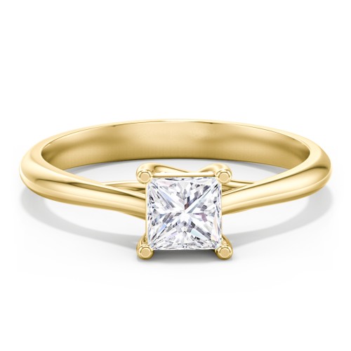 Classic Solitaire Engagement Ring – 9kt Yellow Gold