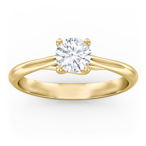 Classic Solitaire Engagement Ring – 9kt Yellow Gold