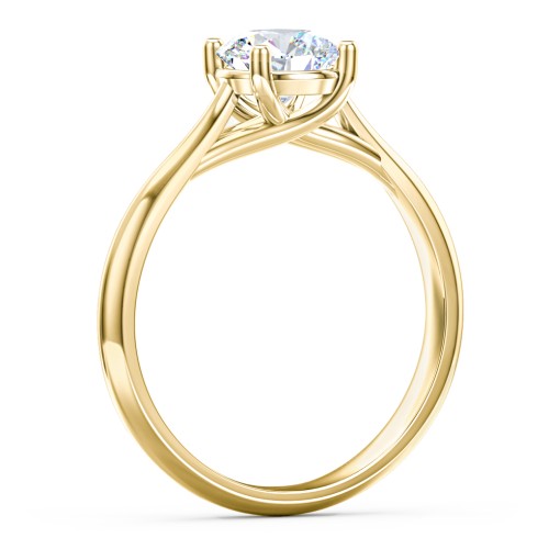 Classic Solitaire Engagement Ring – 9kt Yellow Gold