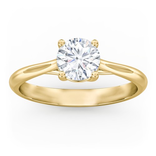Classic Solitaire Engagement Ring – 9kt Yellow Gold