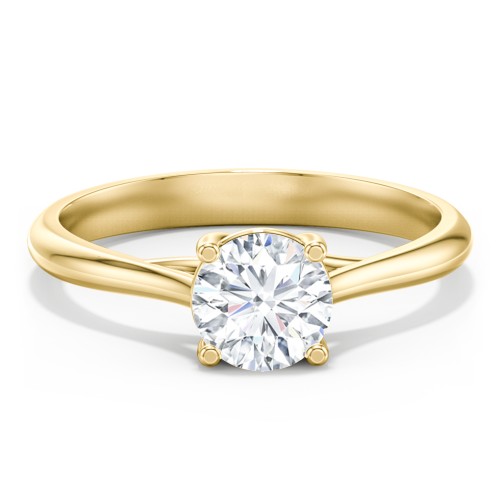 Classic Solitaire Engagement Ring – 9kt Yellow Gold