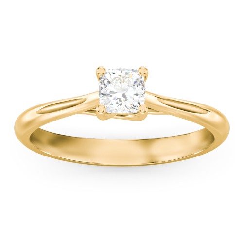 Classic Solitaire Engagement Ring – 9kt Yellow Gold