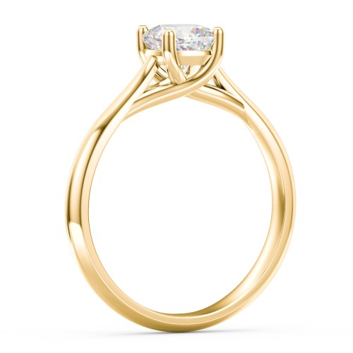 Classic Solitaire Engagement Ring – 9kt Yellow Gold