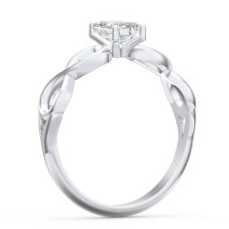 Diamond Solitaire Engagement Ring with Infinity Band