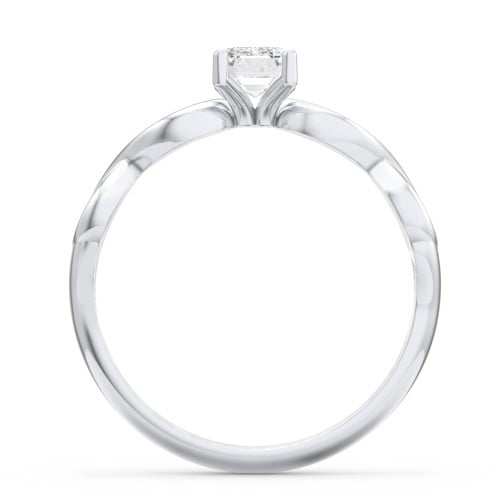 Diamond Solitaire Engagement Ring with Infinity Band