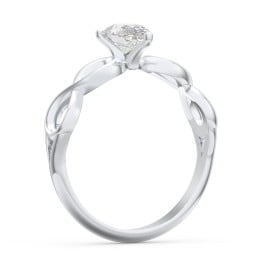 Diamond Solitaire Engagement Ring with Infinity Band