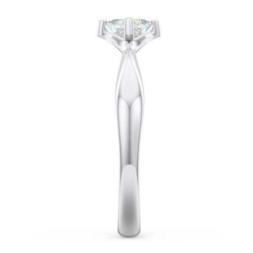 Classic Diamond Solitaire with 4 Prong Setting – 14K White Gold
