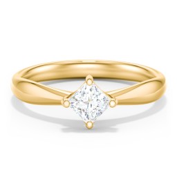Classic Diamond Solitaire with 4 Prong Setting in 9K Solid Yellow Gold