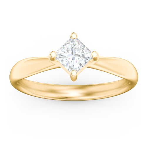 Classic Diamond Solitaire with 4 Prong Setting – 9kt Yellow Gold