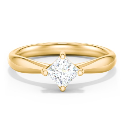Classic Diamond Solitaire with 4 Prong Setting – 9kt Yellow Gold