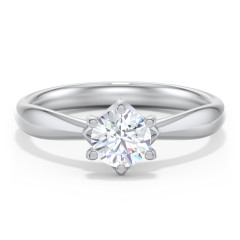 Classic Diamond Solitaire with 6 Prong Setting – 9kt Yellow Gold