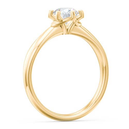 Classic Diamond Solitaire with 6 Prong Setting – 9kt Yellow Gold