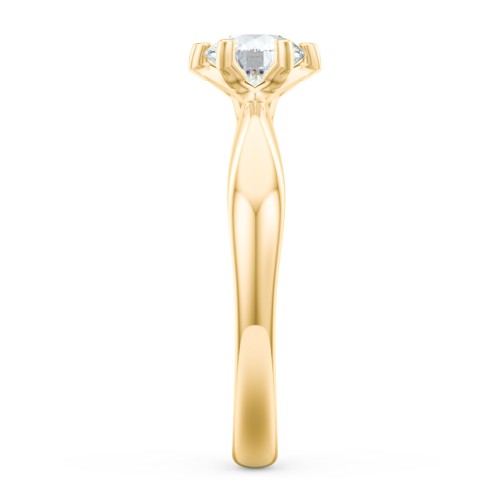 Classic Diamond Solitaire with 6 Prong Setting – 9kt Yellow Gold