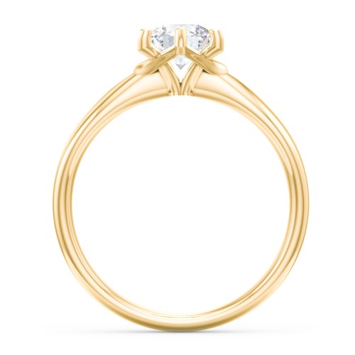 Classic Diamond Solitaire with 6 Prong Setting – 9kt Yellow Gold