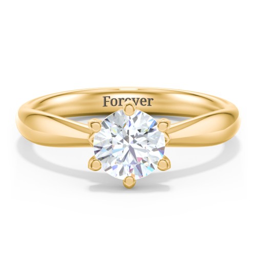 Classic Diamond Solitaire with 6 Prong Setting