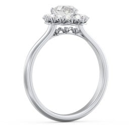 Classic Diamond Halo Engagement Ring