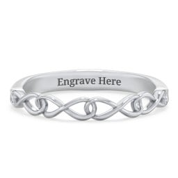 Intertwined Infinity Half Eternity Band