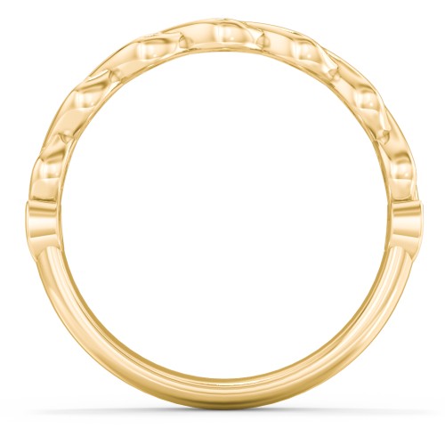 Intertwined Infinity Half Eternity Band with Accent Stones